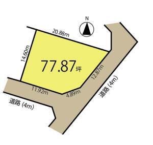福井市渕町　売買土地物件平面図