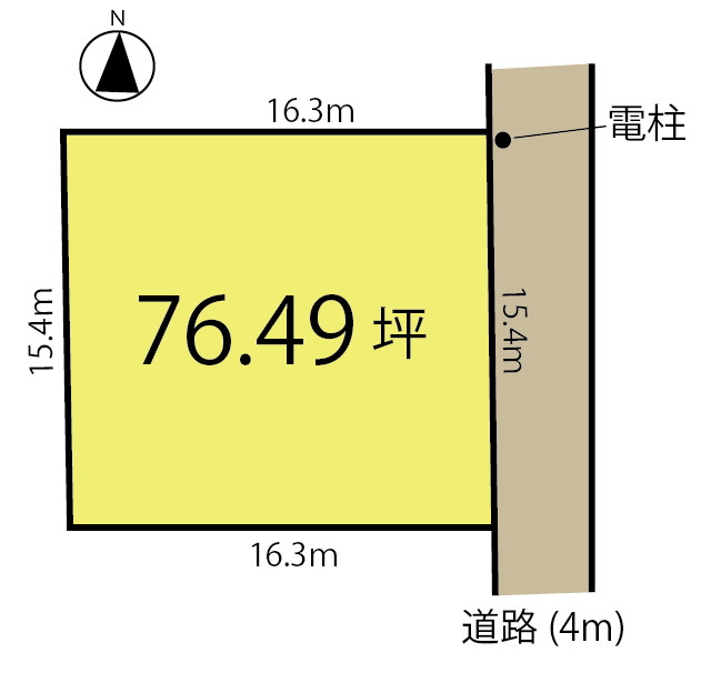 福井市日光2丁目　売買土地物件平面図