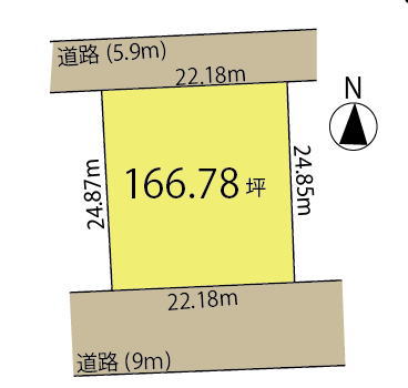 福井市田ノ谷町11字8番17　売買土地物件平面図