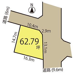福井市三郎丸二丁目3009番1　売買土地物件平面図